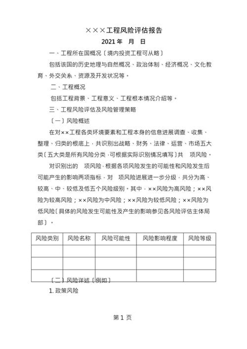 投融资方案设计